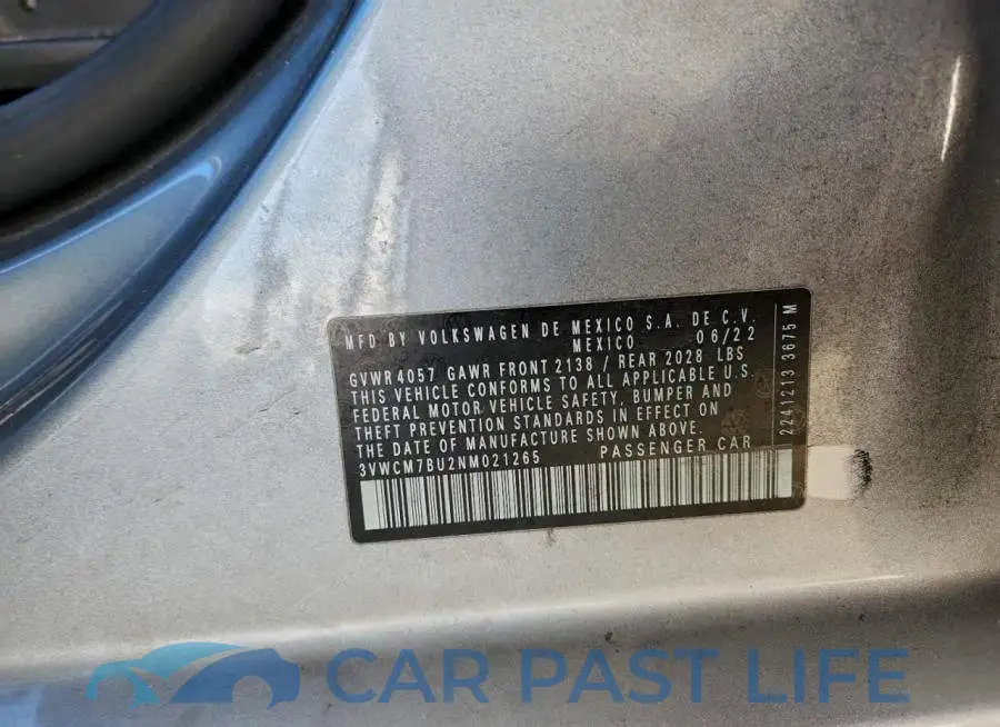 3VWCM7BU2NM021265# 12