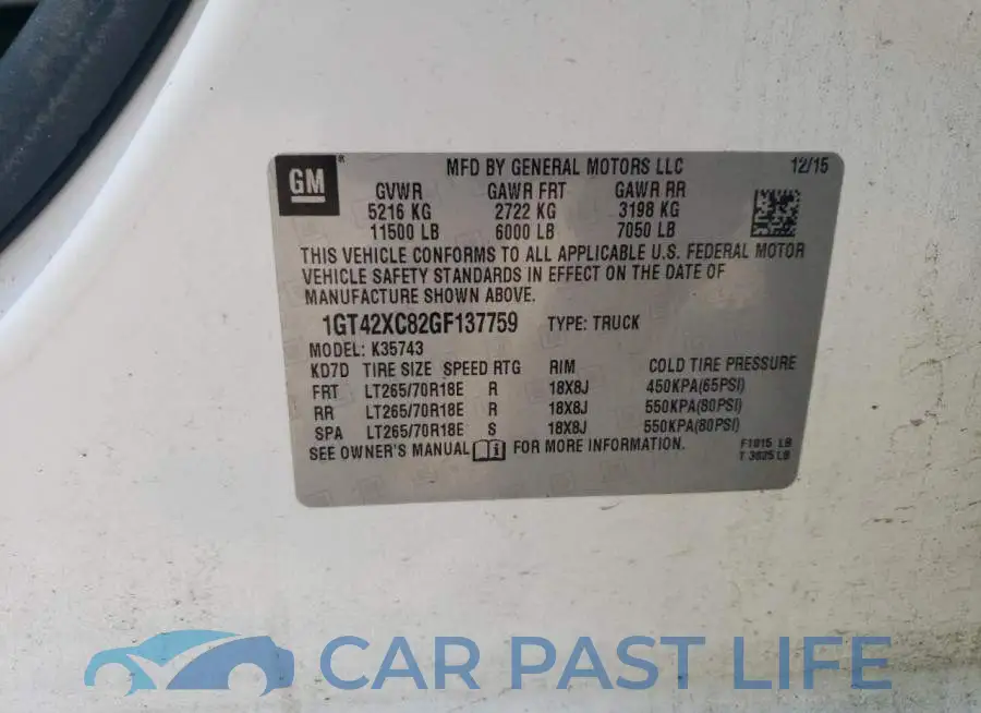 1GT42XC82GF137759# 12