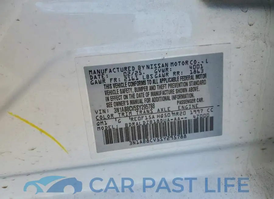 3N1AB8CV5SY295788# 12