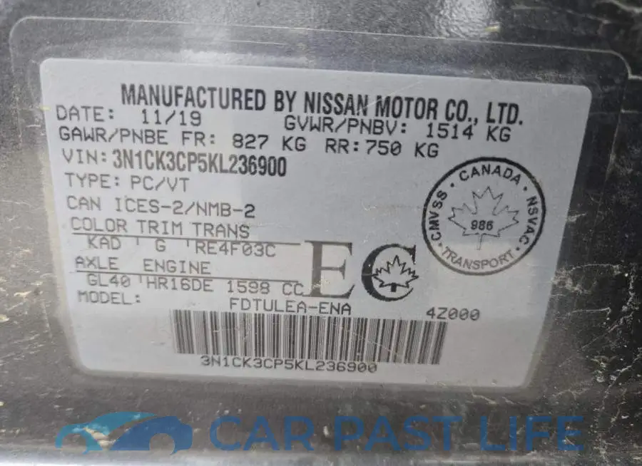 3N1CK3CP5KL236900# 12