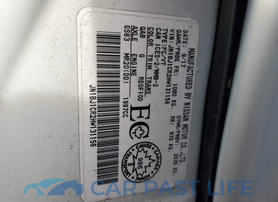 JN1BJ1CR2HW131156# 14