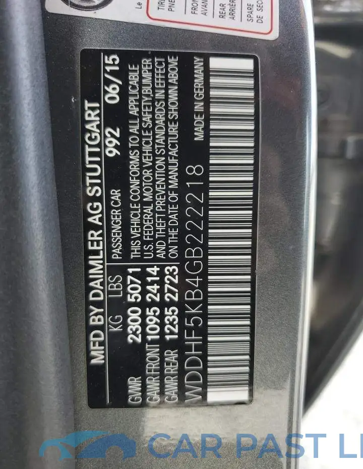 WDDHF5KB4GB222218# 12