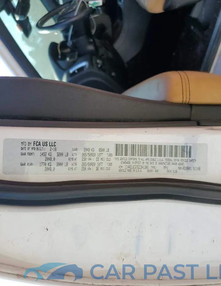 1C4RDJEG7GC341301# 13