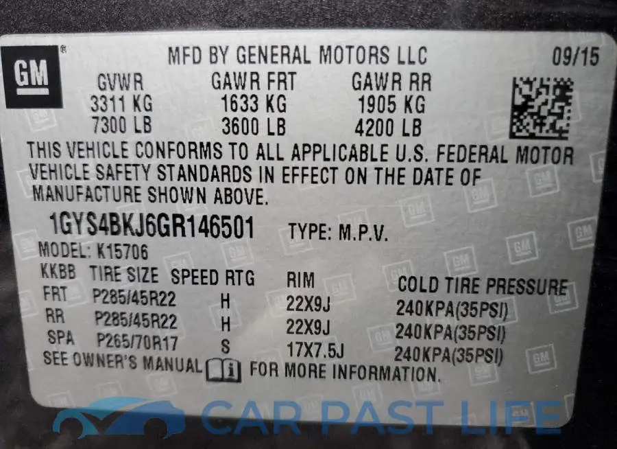 1GYS4BKJ6GR146501# 14