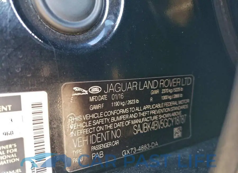SAJBK4BV5GCY18787# 12
