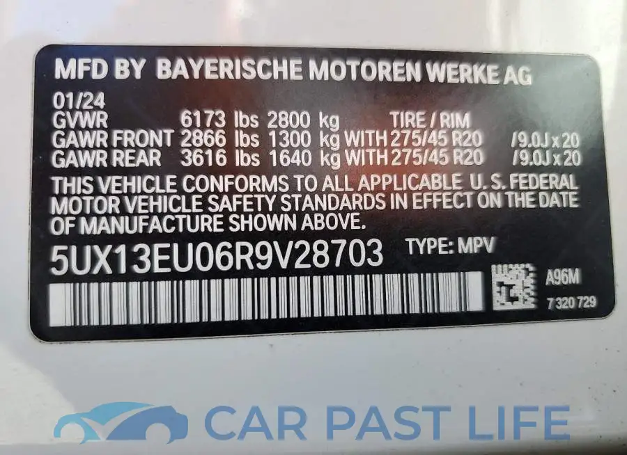 5UX13EU06R9V28703# 13