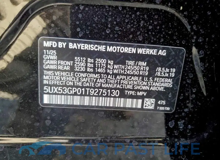 5UX53GP01T9275130# 13