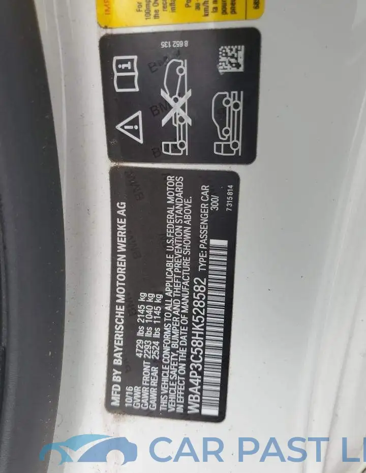 WBA4P3C58HK528582# 12