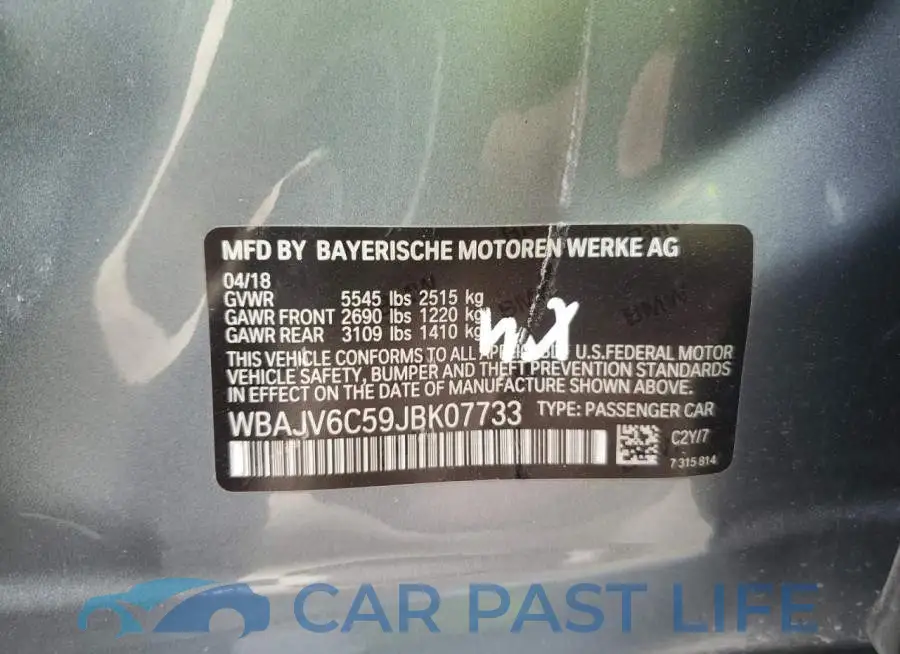 WBAJV6C59JBK07733# 13