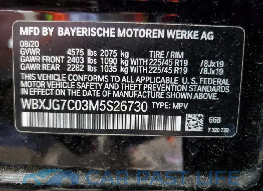 WBXJG7C03M5S26730# 13