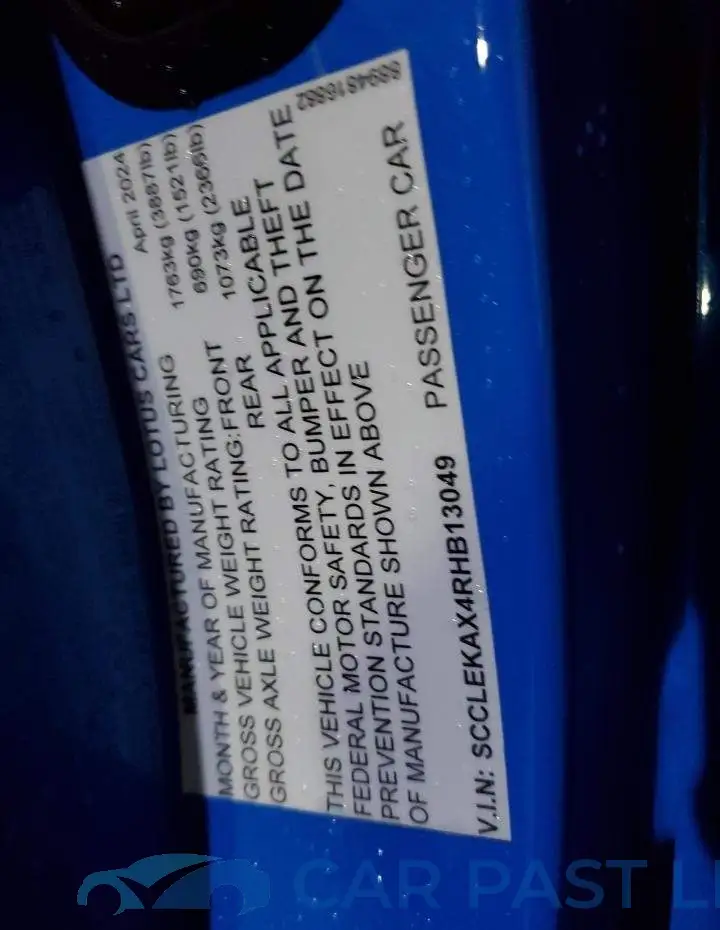 SCCLEKAX4RHB13049# 12