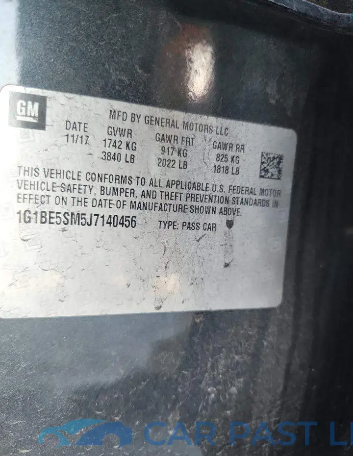 1G1BE5SM5J7140456# 12