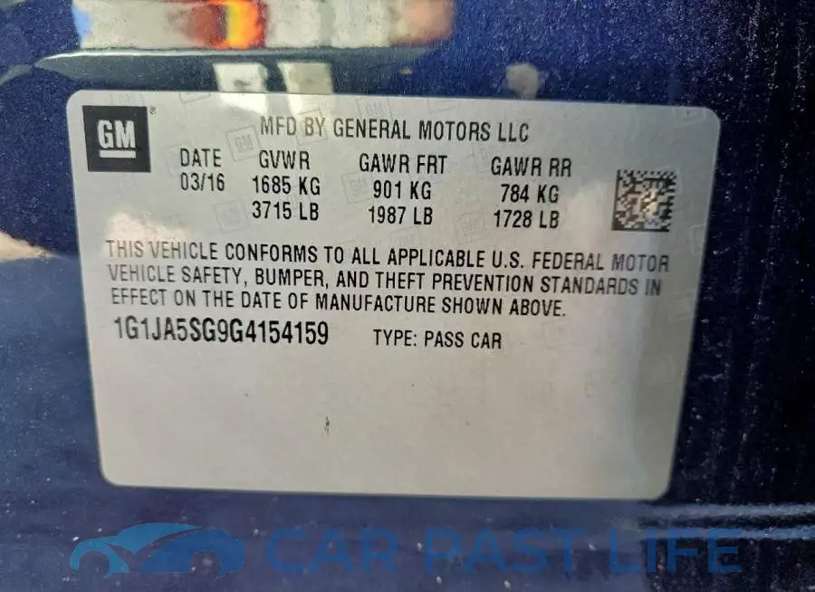 1G1JA5SG9G4154159# 12