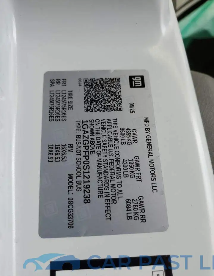 1GAZGPFP0S1219238# 13
