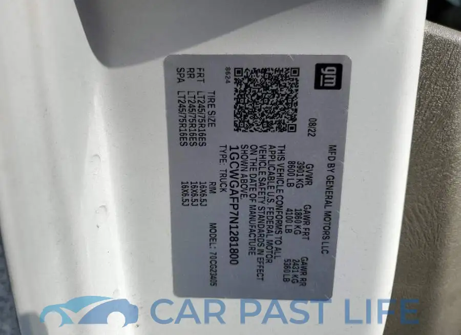 1GCWGAFP7N1281800# 13