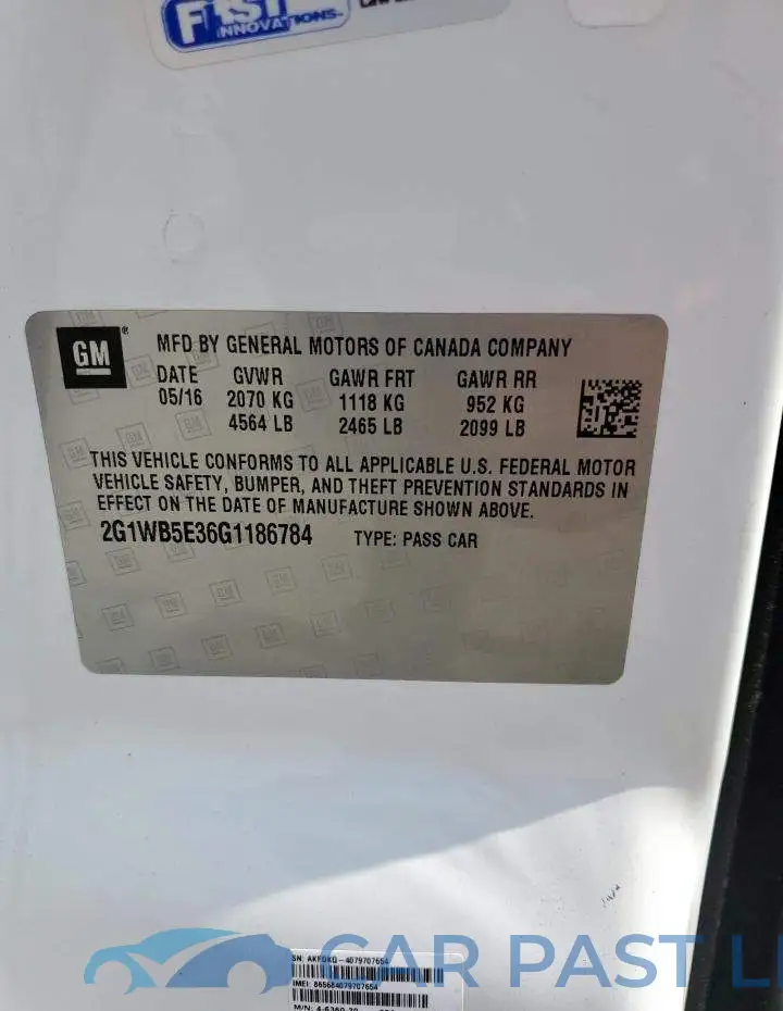 2G1WB5E36G1186784# 12