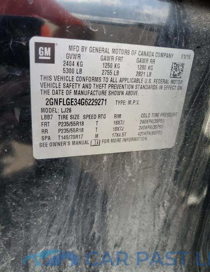 2GNFLGE34G6229271# 14