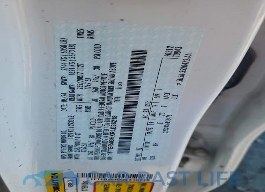 1FTER4GHXRLE36218# 12