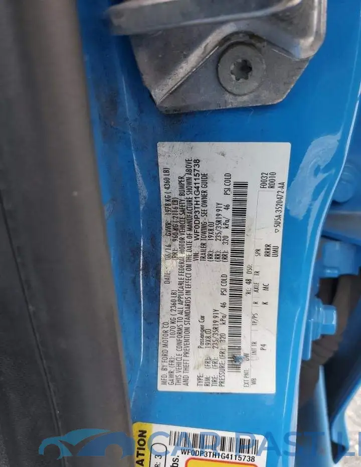 WF0DP3TH1G4115738# 12
