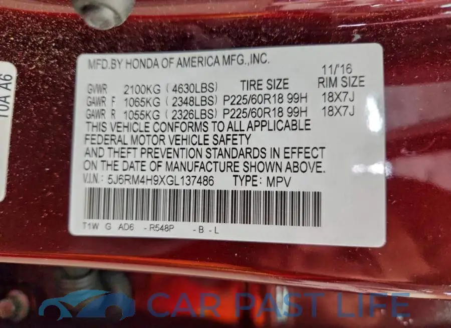 5J6RM4H9XGL137486# 13