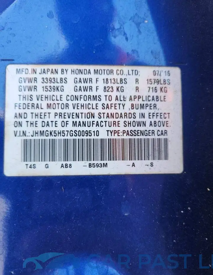 JHMGK5H57GS009510# 13