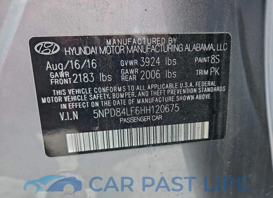 5NPD84LF6HH120675# 12