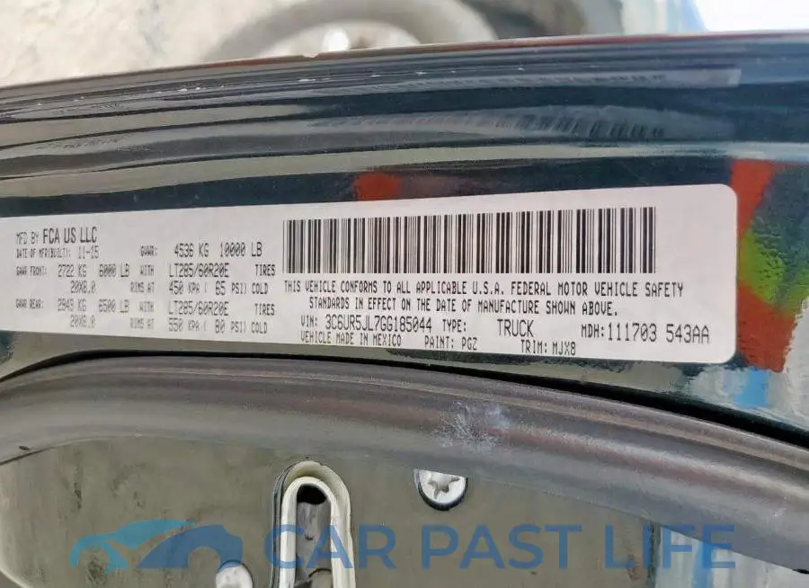 3C6UR5JL7GG185044# 13