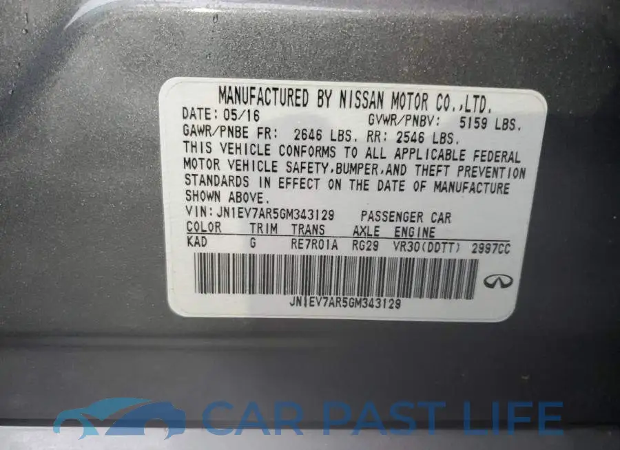 JN1EV7AR5GM343129# 12
