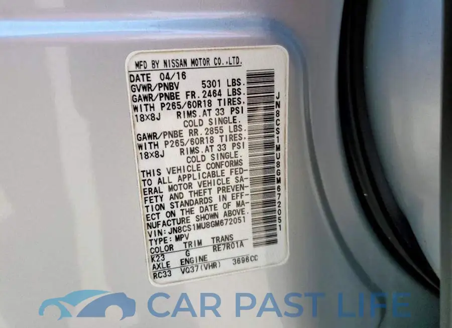 JN8CS1MU8GM672051# 13