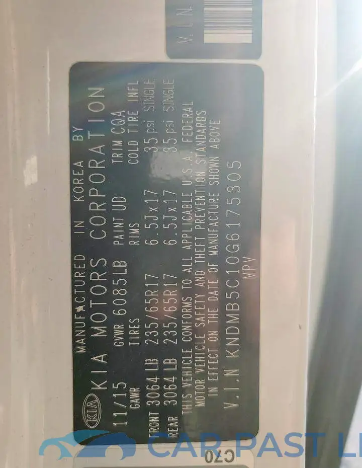 KNDMB5C10G6175305# 14