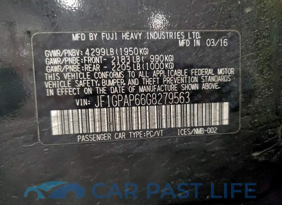 JF1GPAP66G8279563# 13