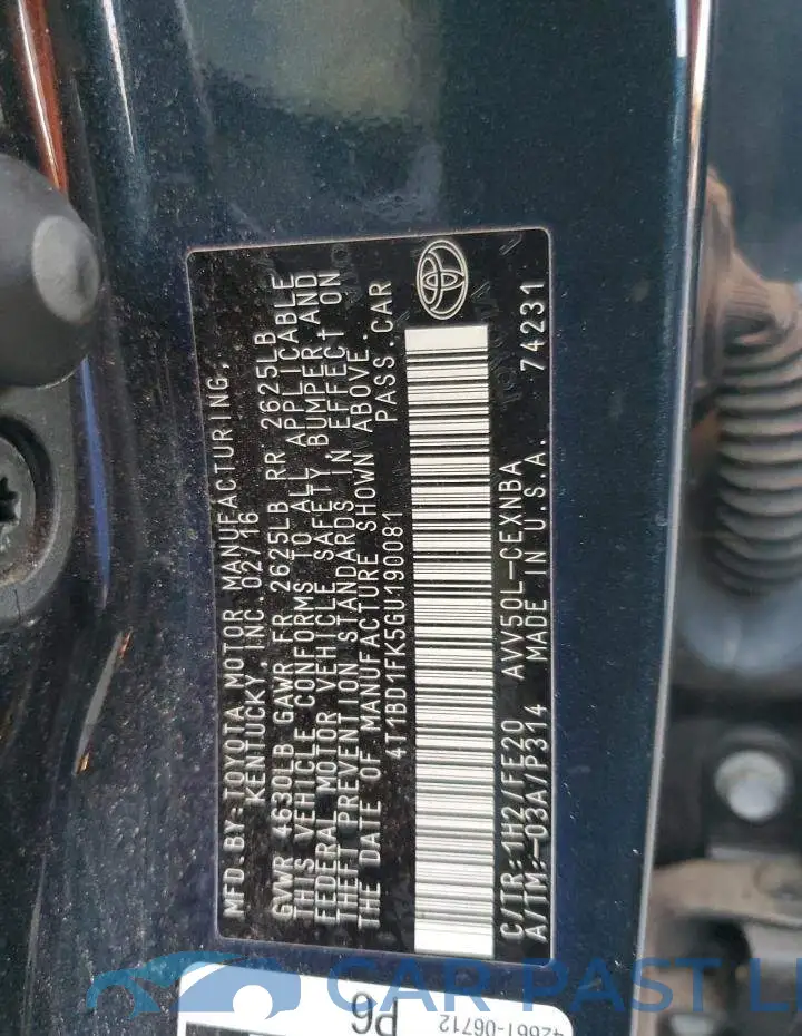 4T1BD1FK5GU190081# 12
