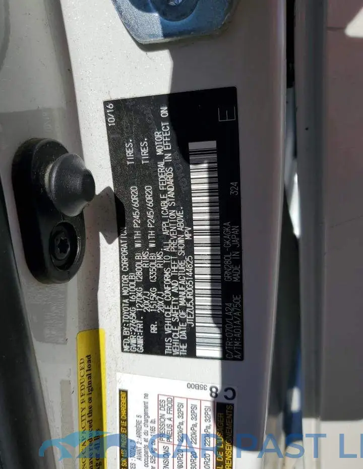 JTEZU5JR0G5144825# 13