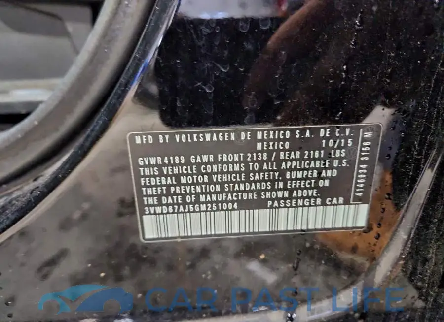 3VWD67AJ5GM251004# 12