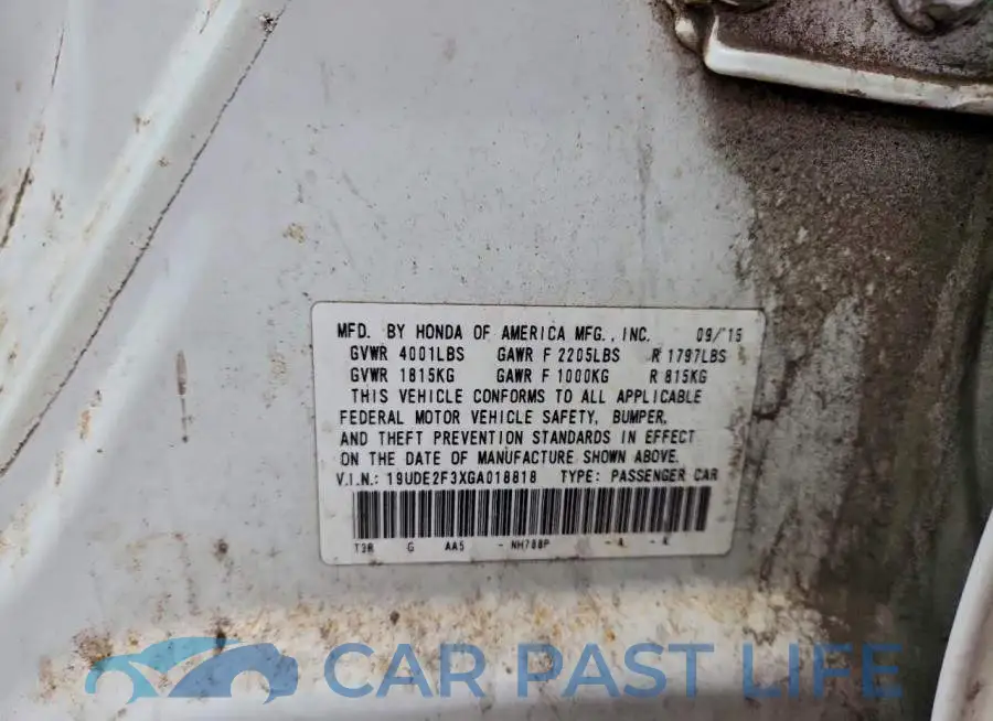 19UDE2F3XGA018818# 12