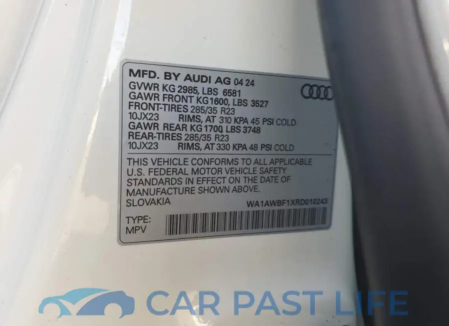 WA1AWBF1XRD010243# 13