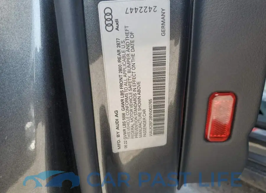 WAUK2BF28NN063765# 12