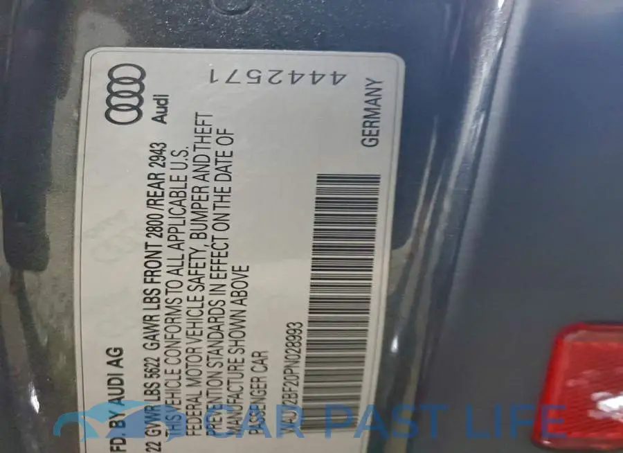 WAUV2BF20PN028993# 12