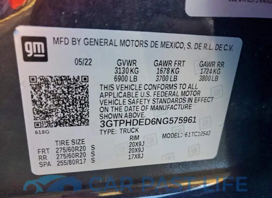 3GTPHDED6NG575961# 12