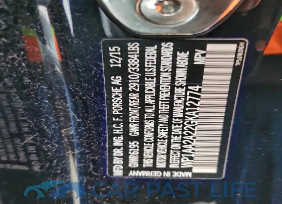 WP1AA2A22GKA12774# 12