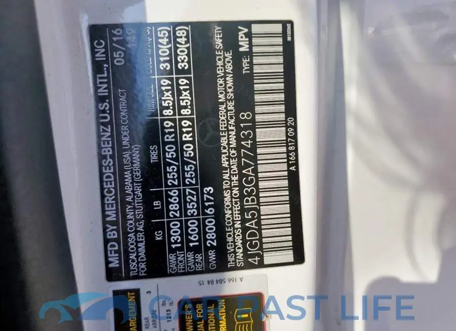 4JGDA5JB3GA774318# 14