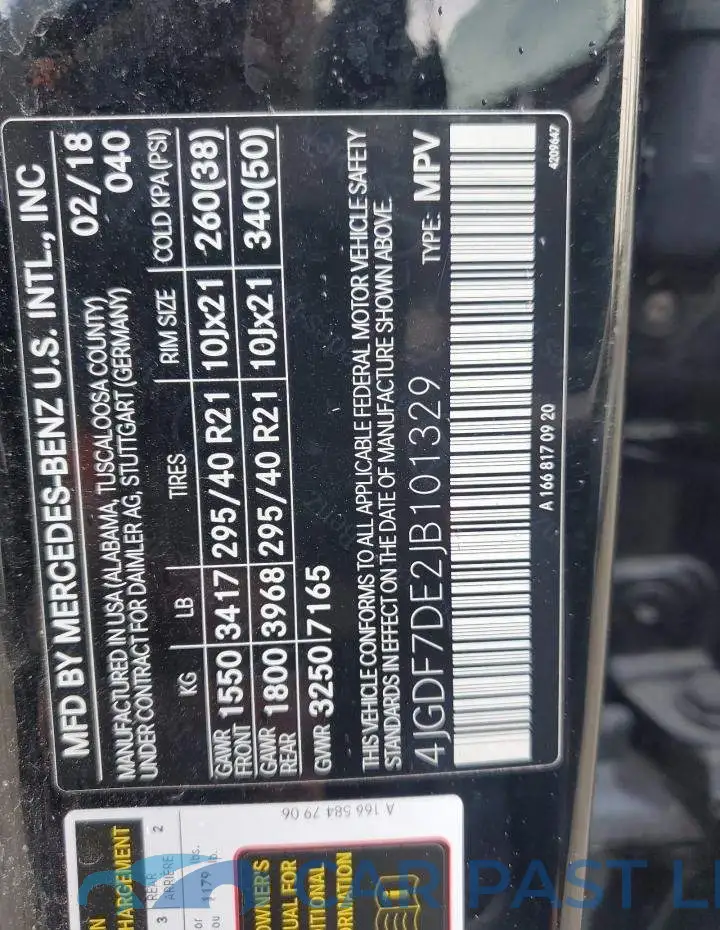 4JGDF7DE2JB101329# 13