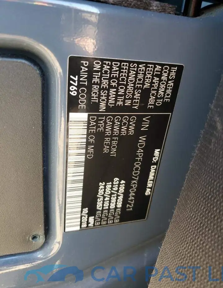 WD4PF0CD7KP044721# 12