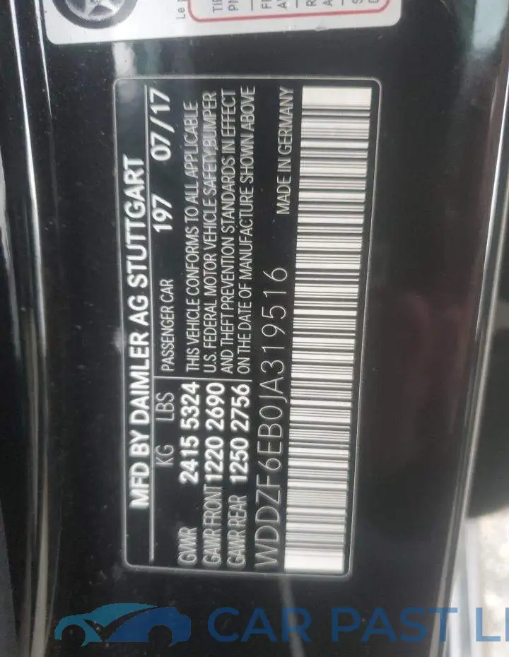 WDDZF6EB0JA319516# 12