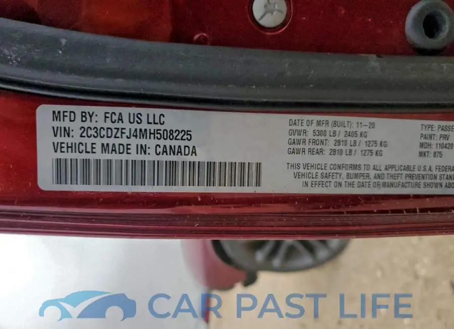 2C3CDZFJ4MH508225# 12