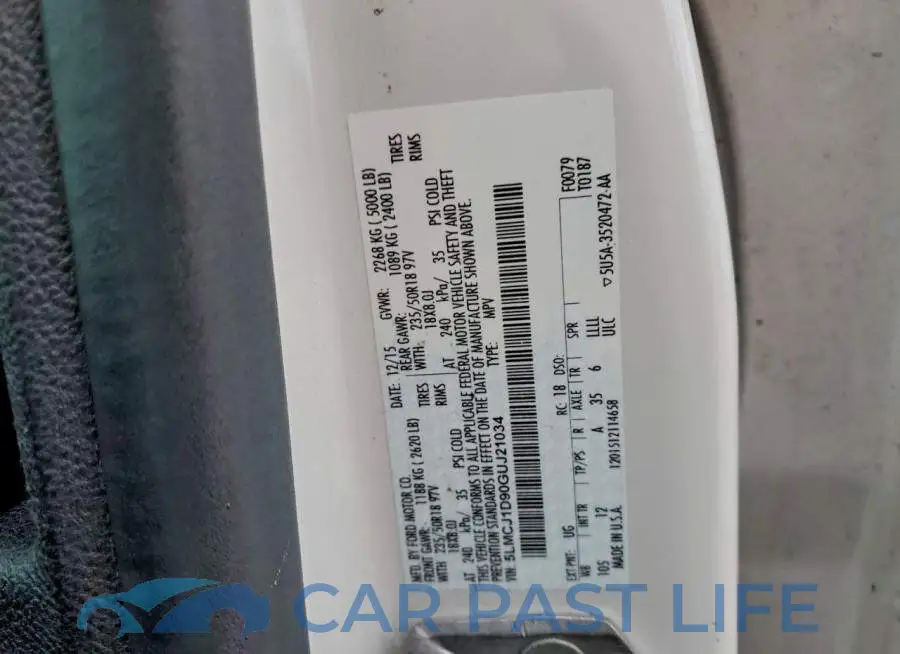 5LMCJ1D90GUJ21034# 13
