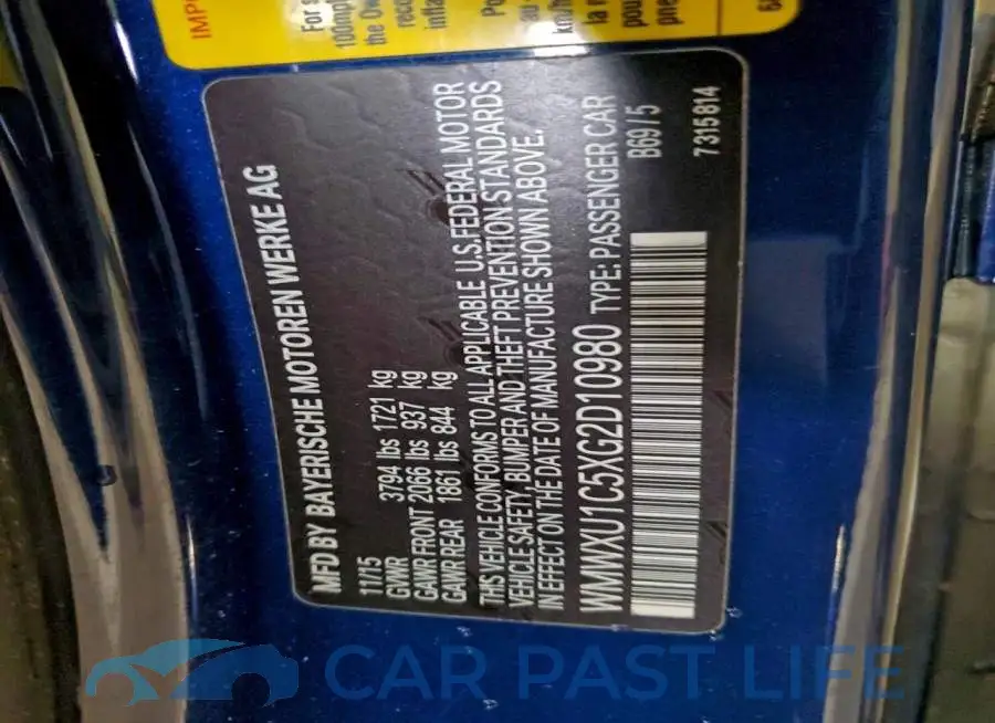 WMWXU1C5XG2D10980# 13