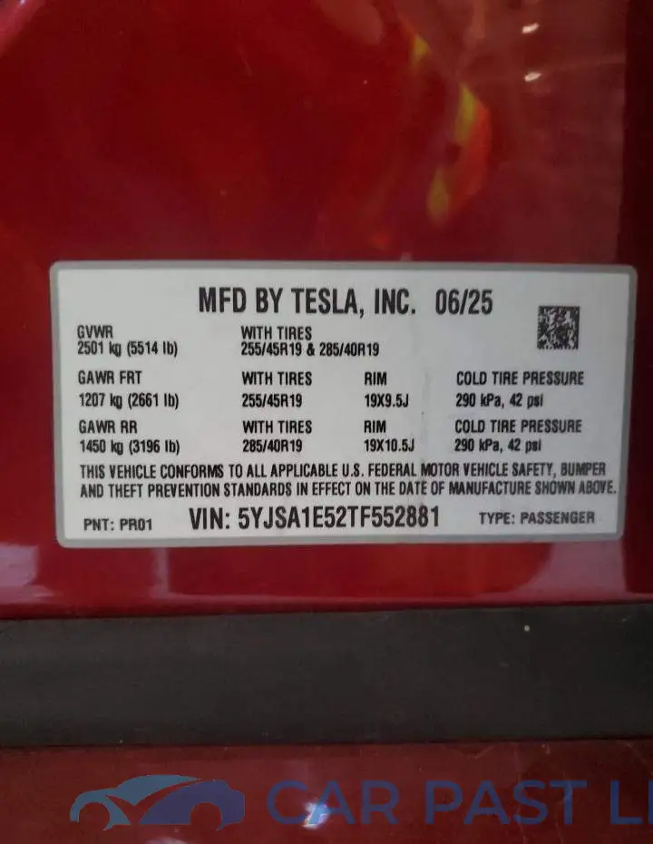 5YJSA1E52TF552881# 12