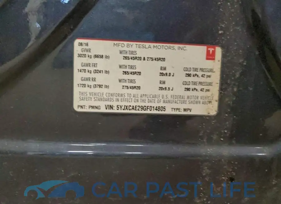 5YJXCAE29GF014805# 13