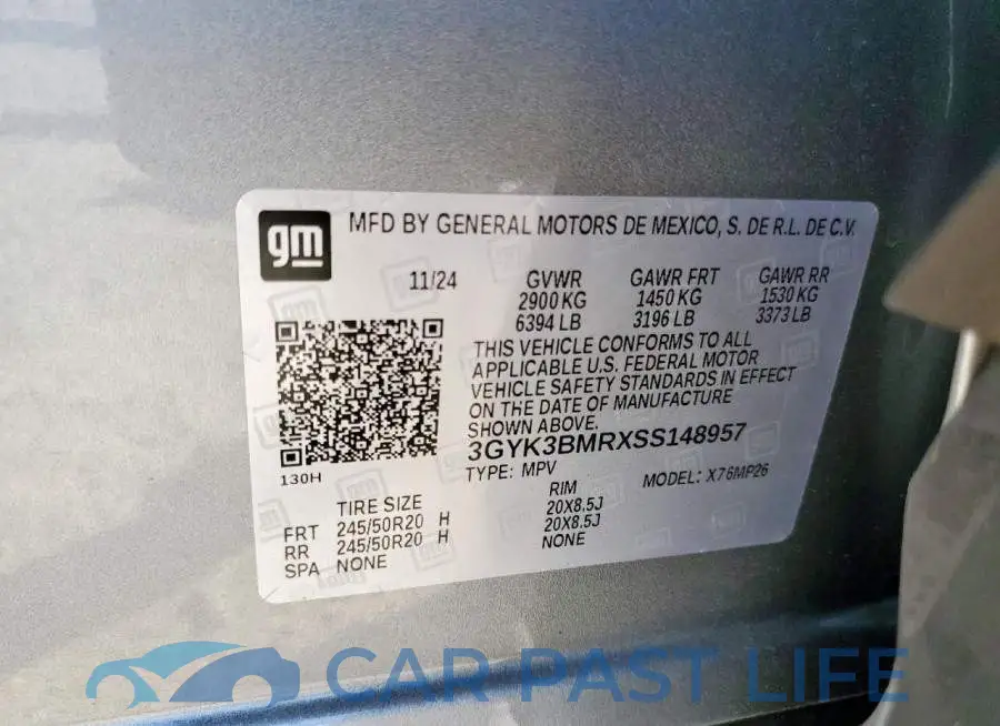 3GYK3BMRXSS148957# 14